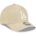 bone-curvo-bege-snapback-9forty-m-crown-a-frame-cotton-weave-da-los-angeles-dodgers-mlb-da-new-era