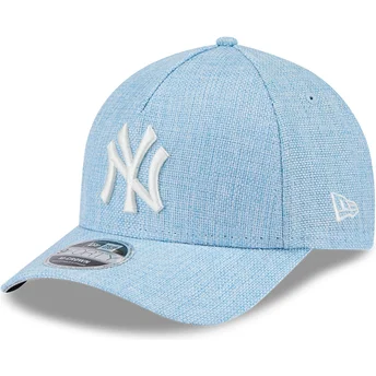 Boné curvo azul claro snapback 9FORTY M-Crown A Frame Cotton Weave da New York Yankees MLB da New Era