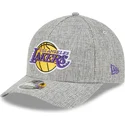 bone-curvo-cinza-snapback-9forty-m-crown-a-frame-cotton-weave-da-los-angeles-lakers-nba-da-new-era