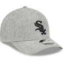 bone-curvo-cinza-snapback-9forty-m-crown-a-frame-cotton-weave-da-chicago-white-sox-mlb-da-new-era