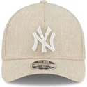 bone-curvo-bege-snapback-9forty-m-crown-a-frame-cotton-weave-da-new-york-yankees-mlb-da-new-era