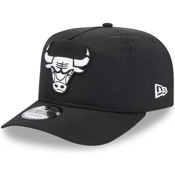 Boné curvo preto ajustável Golfer Everyday Nylon da Chicago Bulls NBA da New Era