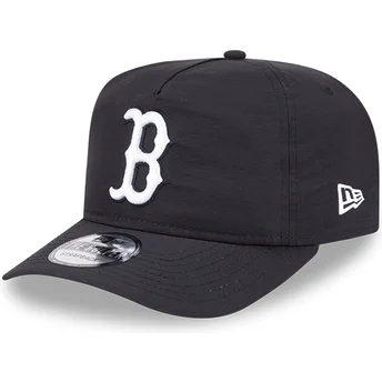 Boné curvo preto ajustável Golfer Everyday Nylon da Boston Red Sox MLB da New Era