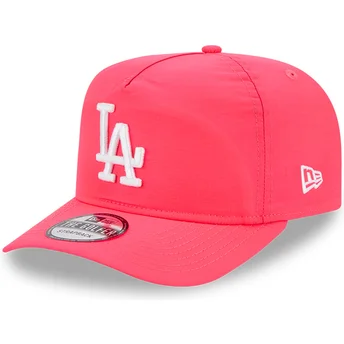 Boné curvo rosa ajustável Golfer Everyday Nylon da Los Angeles Dodgers MLB da New Era