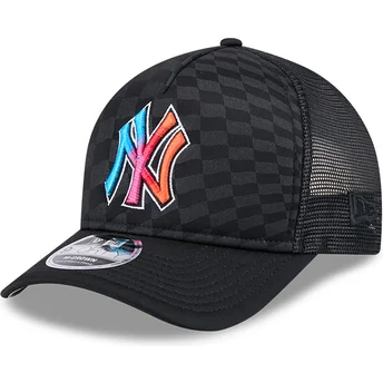 Boné trucker preto 9FORTY M-Crown A Frame Gradient Raceway da New York Yankees MLB da New Era