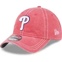 bone-curvo-rosa-ajustavel-9twenty-washed-contrast-da-philadelphia-phillies-mlb-da-new-era