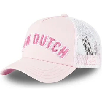 Boné trucker rosa e branco para criança KID_BUCKL LP da Von Dutch