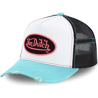 Boné trucker branco, preto e azul para criança KID_SUM PNK da Von Dutch