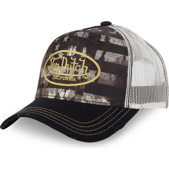 Boné trucker preto e branco SUBL02 da Von Dutch