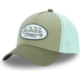 Boné trucker verde e azul TERRY03 da Von Dutch