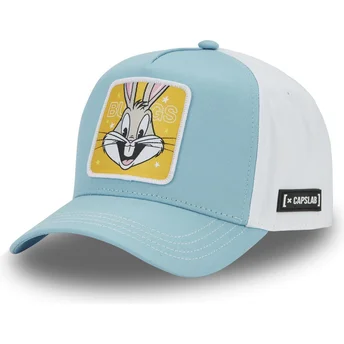 Boné trucker azul e branco snapback Bugs Bunny LOO11 BEP2 Looney Tunes da Capslab