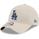 bone-curvo-bege-ajustavel-com-logo-azul-9twenty-linen-spring-training-fan-pack-2025-da-los-angeles-dodgers-mlb-da-new-era