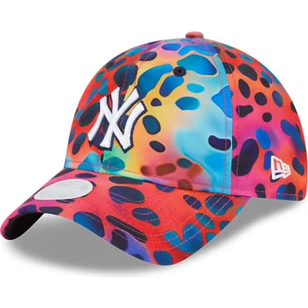 Boné curvo multicolor ajustável para mulheres 9TWENTY Spots Spring Training Fan Pack 2025 da New York Yankees MLB da New Era