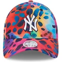 bone-curvo-multicolor-ajustavel-para-mulheres-9twenty-spots-spring-training-fan-pack-2025-da-new-york-yankees-mlb-da-new-era