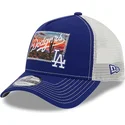 bone-trucker-azul-e-branco-9forty-a-frame-patch-spring-training-fan-pack-2025-da-los-angeles-dodgers-mlb-da-new-era