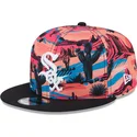 bone-plano-multicolor-snapback-9fifty-printed-spring-training-fan-pack-2025-da-chicago-white-sox-mlb-da-new-era