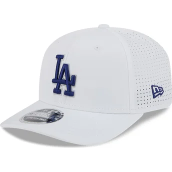 Boné trucker branco 9SEVENTY Perf Spring Training Fan Pack 2025 da Los Angeles Dodgers MLB da New Era