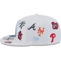 bone-plano-branco-snapback-9fifty-scatter-spring-training-fan-pack-2025-da-mlb-grapefruit-league-logo-da-new-era