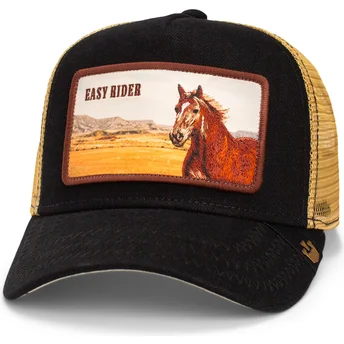 Boné trucker preto cavalo Easy Rider Wild Heart The Farm da Goorin Bros.