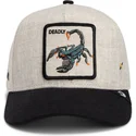 bone-curvo-bege-e-preto-snapback-escorpiao-deadly-lethal-linen-rugged-comfort-the-farm-da-goorin-bros