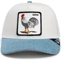 bone-trucker-branco-e-azul-galo-cock-rooster-fan-institution-ball-club-global-core-denim-the-farm-da-goorin-bros