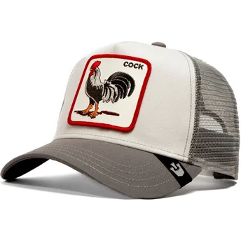 Boné trucker cinza galo The Cock Global Core The Farm da Goorin Bros.