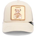 bone-trucker-bege-para-crianca-urso-da-pelucia-cuddle-time-chroma-wave-the-farm-da-goorin-bros