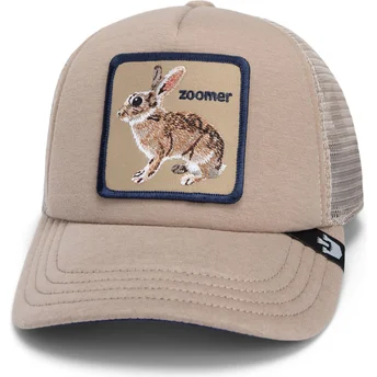 Boné trucker bege para criança coelho Ok Zoomer The Farm da Goorin Bros.