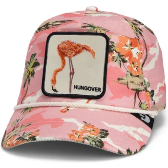 Boné curvo rosa snapback flamingo flutuador Floater Randy Souse Git Salty Rim The Farm da Goorin Bros.