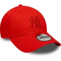 bone-curvo-vermelho-ajustavel-com-logo-vermelho-9forty-colour-pack-da-new-york-yankees-mlb-da-new-era