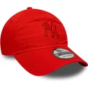 bone-curvo-vermelho-ajustavel-com-logo-vermelho-9twenty-colour-pack-da-new-york-yankees-mlb-da-new-era