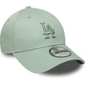 bone-curvo-verde-claro-ajustavel-com-logo-verde-9forty-colour-pack-da-los-angeles-dodgers-mlb-da-new-era