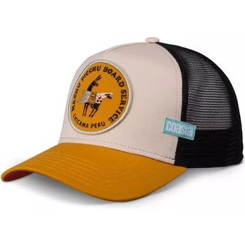 Boné trucker bege e preto Machu Picchu HFT da Coastal
