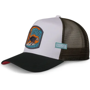 Boné trucker branco e preto Surf Ostrich HFT da Coastal