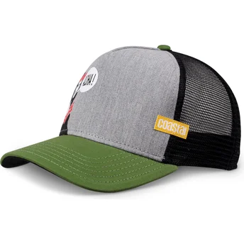 Boné trucker cinza e verde Mona Aloha HFT da Coastal