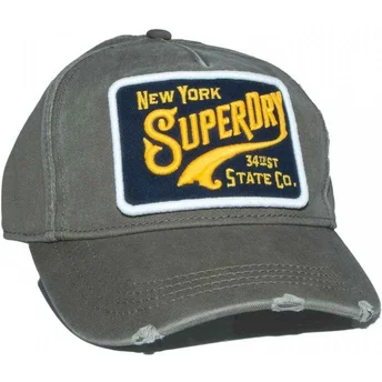 Boné curvo verde ajustável Graphic Khaki Green da Superdry