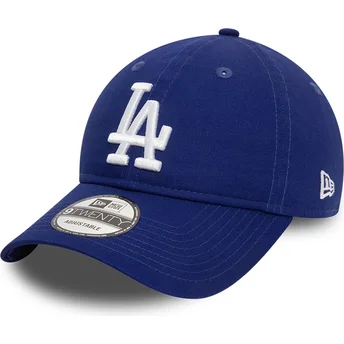 Boné curvo azul ajustável 9TWENTY League Essential da Los Angeles Dodgers MLB da New Era
