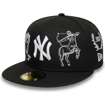 Boné plano preto justo 59FIFTY Mythical da New York...