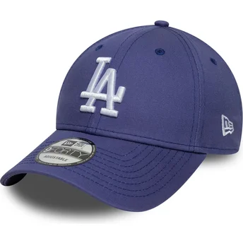 Boné curvo violeta ajustável 9FORTY League Essential da Los Angeles Dodgers MLB da New Era