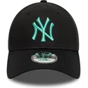 bone-curvo-preto-ajustavel-com-logo-azul-9forty-league-essential-da-new-york-yankees-mlb-da-new-era