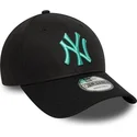bone-curvo-preto-ajustavel-com-logo-azul-9forty-league-essential-da-new-york-yankees-mlb-da-new-era