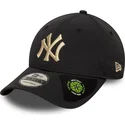 bone-curvo-preto-ajustavel-com-logo-bege-9forty-recycled-da-new-york-yankees-mlb-da-new-era
