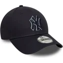 bone-curvo-azul-marinho-ajustavel-com-logo-azul-marinho-9forty-team-outline-da-new-york-yankees-mlb-da-new-era