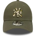 bone-curvo-verde-ajustavel-9forty-seasonal-infill-da-new-york-yankees-mlb-da-new-era
