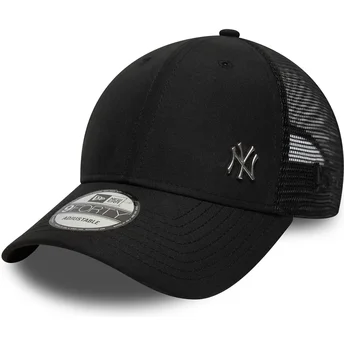 Boné trucker preto ajustável 9FORTY Flawless da New York Yankees MLB da New Era