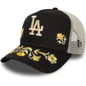 bone-trucker-preto-a-frame-floral-icon-da-los-angeles-dodgers-mlb-da-new-era