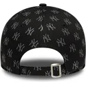 bone-curvo-preto-ajustavel-para-mulheres-9forty-monogram-da-new-york-yankees-mlb-da-new-era