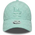 bone-curvo-verde-ajustavel-para-mulheres-9forty-floral-towelling-da-los-angeles-dodgers-mlb-da-new-era
