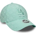 bone-curvo-verde-ajustavel-para-mulheres-9forty-floral-towelling-da-los-angeles-dodgers-mlb-da-new-era