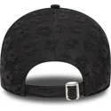 bone-curvo-preto-ajustavel-para-mulheres-9forty-floral-towelling-da-new-york-yankees-mlb-da-new-era